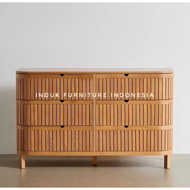 CABINET 6 DRAWER JATI SOLID