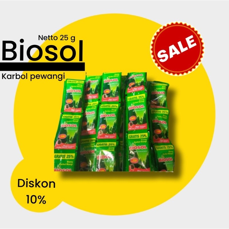 karbol pewangi lantai,biosol sachet, biosol 25 g