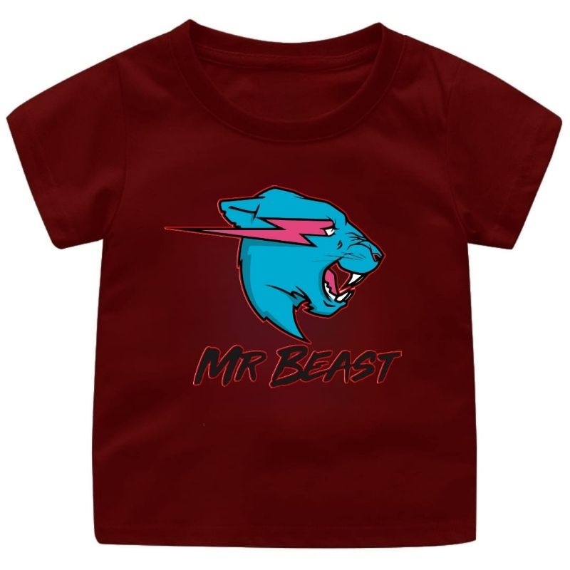 BAJU KAOS ANAK/REMAJA/DEWASA  MR BEAST YOUTUBER NO1 VIRAL.1-15TAHUN/DEWASA 4WARNA