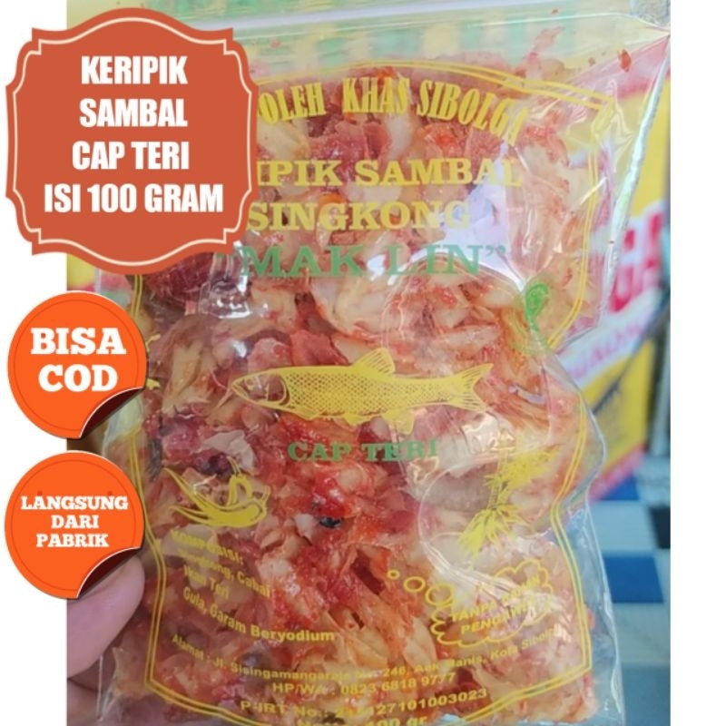 

Keripik Sambal Cap Teri Sibolga Kemasan 100 Gram