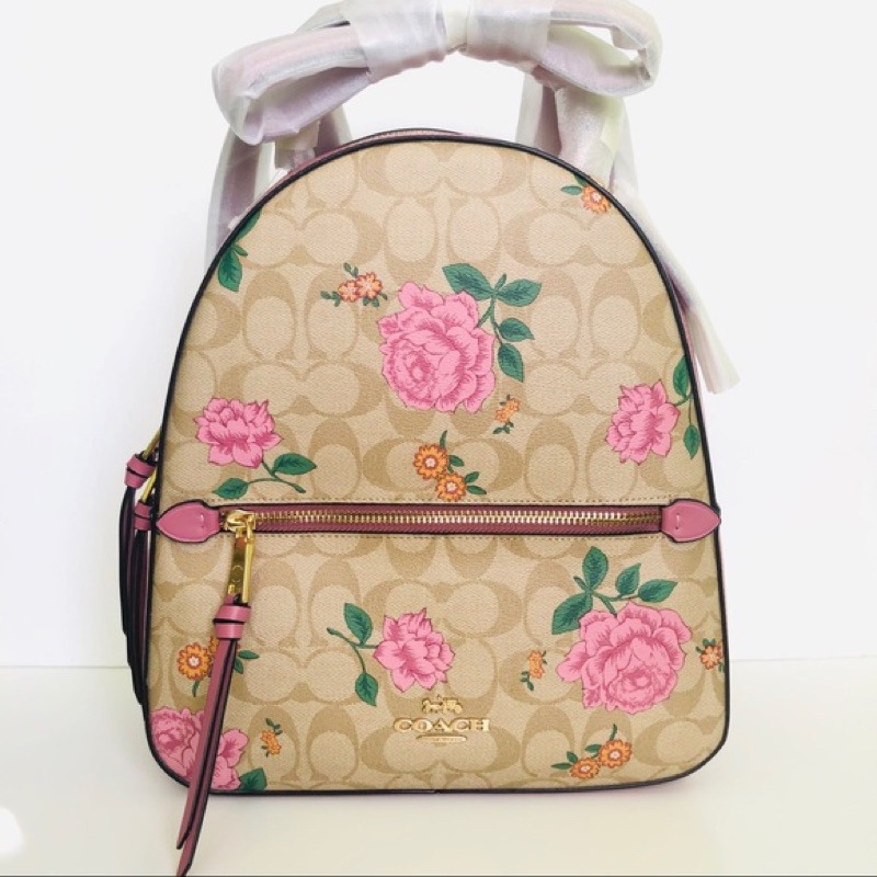 Coach Jordyn Backpack In Signature Canvas With Prairie Daisy Cluster Print (C3011)