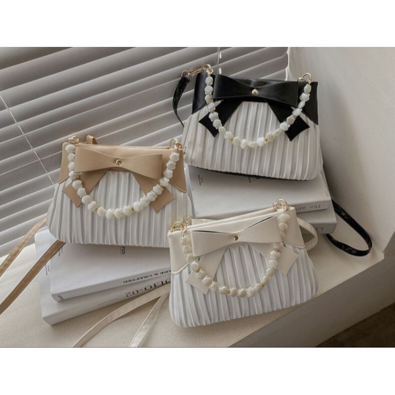 TAS SALEMPANG FUJI WANITA IMPORT MODEL PITA FASHION KOREA