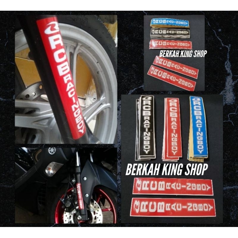 STICKER RCB RACING BOY SHOCK DEPAN CUTTING