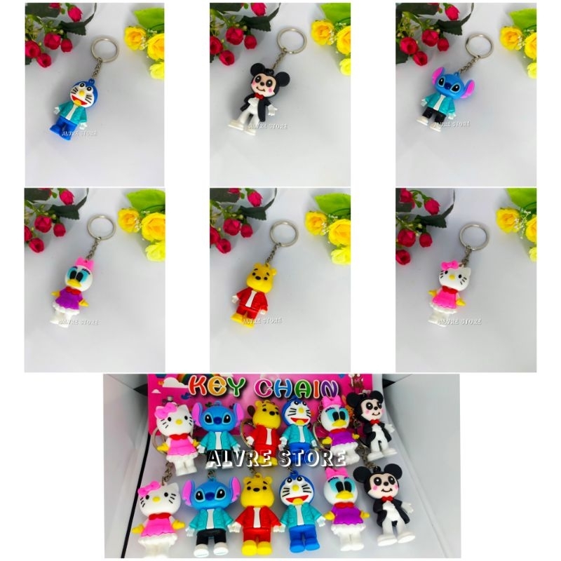 Gantungan kunci Kartun Disney Lucu Unik - Ganci aksesoris import motif kartun pesta