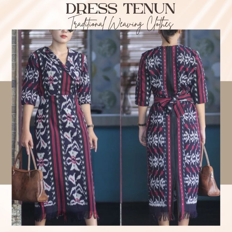 Dress Tenun Ikat Etnik - Dress Etnik Tenun - Bajun Tenun Etnik OT215