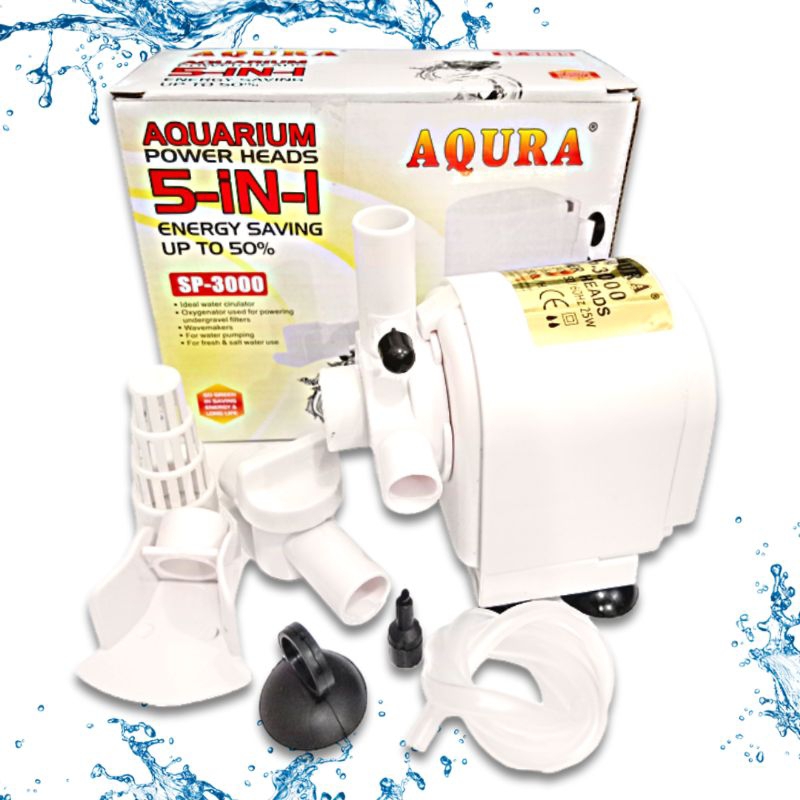 Promo Murah Pompa Aquarium AQURA 5IN1 SP 3000