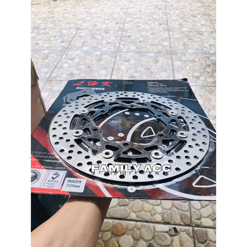 PIRINGAN CAKRAM LHK DISC BRAKE 320MM FLOATING NINJA150 RR / NINJA 150 RR / KRR 150 MODEL PSM FLOATING CNC