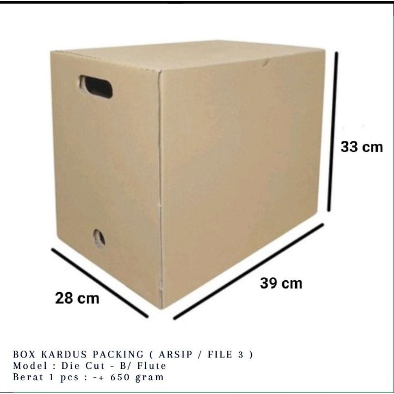 

BOX ARSIP 39x28x33 POLOS|PENYIMPAN ARSIP|TEMPATDOKUMEN