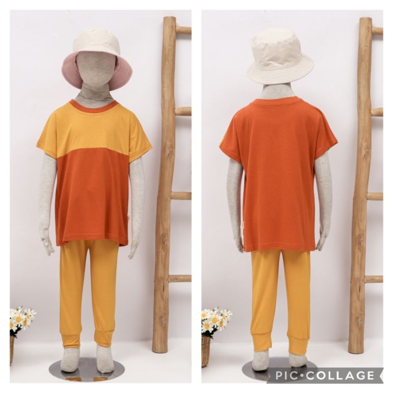 Set Kaos anak lengan pendek &amp; Celana panjang, Baju Rumah, Baju Tidur, Cotton Combed 30S PREMIUM