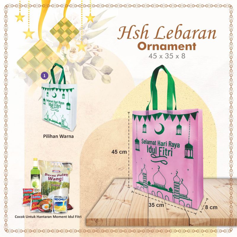 

GOODIE BAG IDUL FITRI 45X35X8 TAS PARCEL LEBARAN TAS BINGKISAN LEBARAN