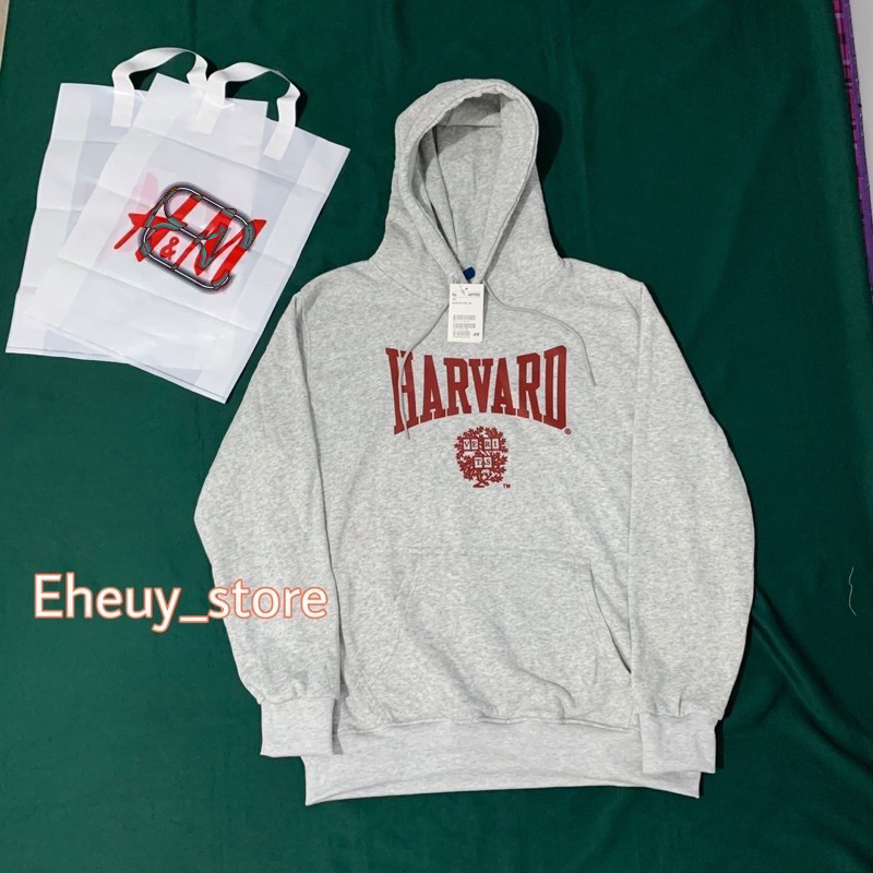Hoodie Harvard Grey Crewneck Harvard FULLTAG Sweater Wanita Pria