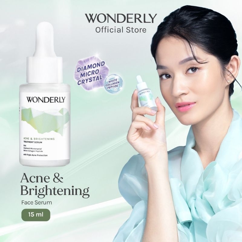 WONDERLY Face Serum 15 mL | Advance Brightening Serum - Serum Pencerah Dark Spot / Acne &amp; Brightening - Serum Jerawat