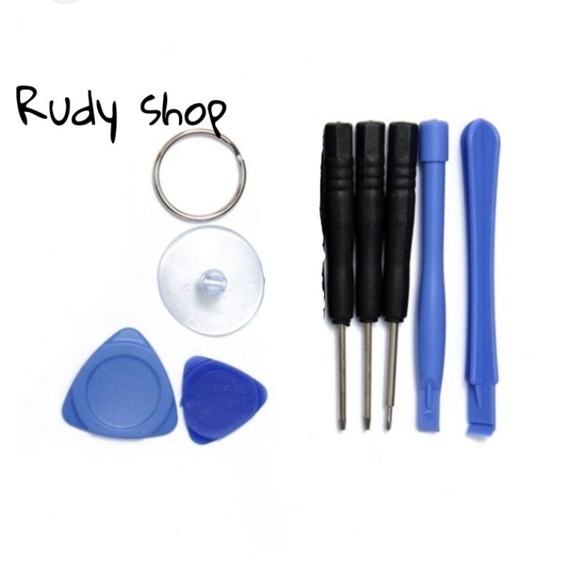 obeng  set 8 in + alas buka lcd lengkap satu set