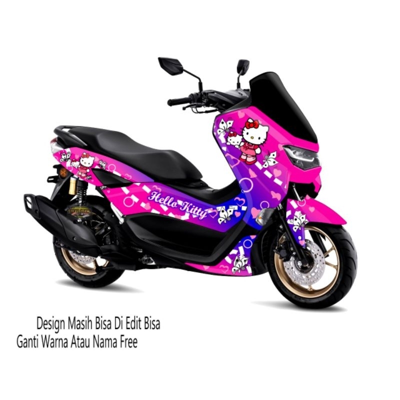 striping stiker decal full bodi nmax new 2020-2022 motif Hello Kitty