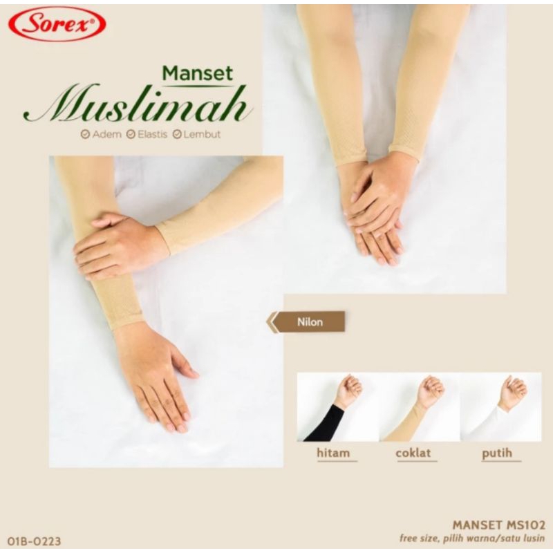 MANSET TANGAN JEMPOL POLOS SOREX HANDSOCK MUSLIM WANITA