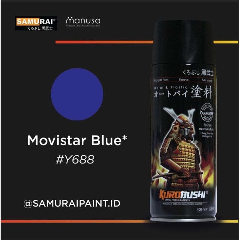 cat pilok semprot biru yamaha Y688 movistar blue SAMURAIpaint KUROBUSHI