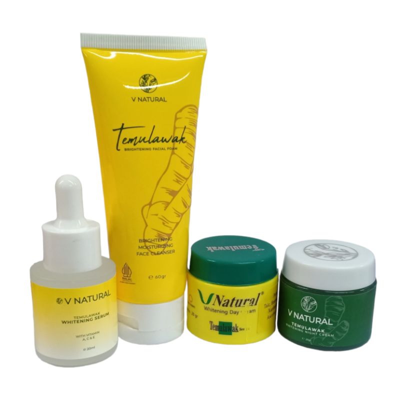 Paket Cream V Natural 4in1 Paket Lengkap - Cream S/M Serum Facial Foam 60gr