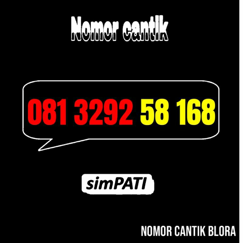 Nomor Cantik Simpati 168 1688 16888