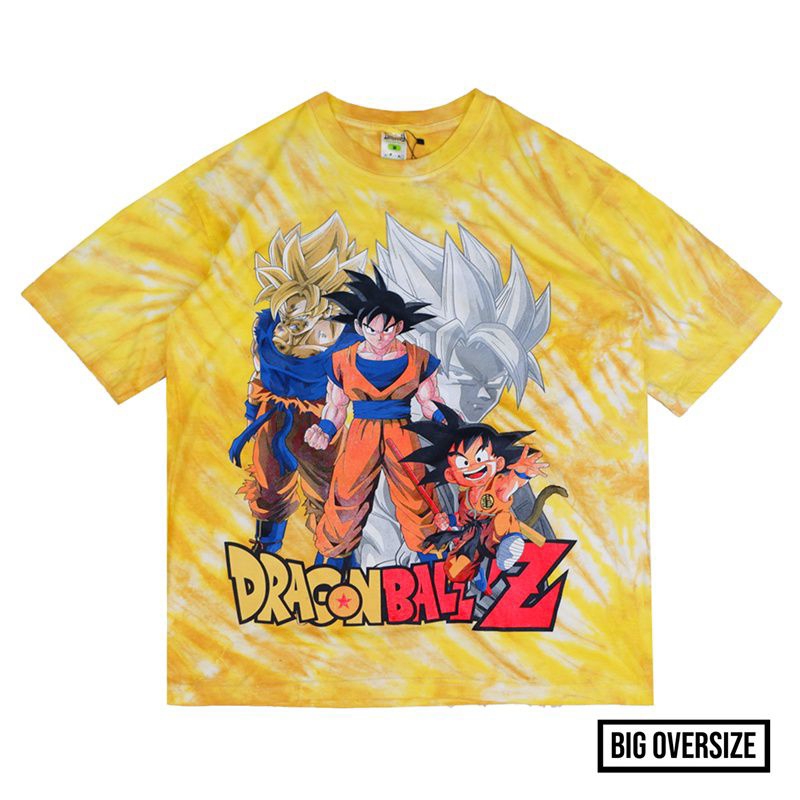 T-SHIRT DRAGON BALL Z TIE DYE KAOS DRAGON BALL Z OVERSIZE