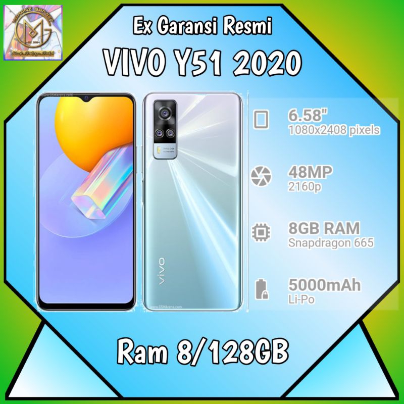 Vivo Y51 2020 Ram 8/128Gb mulus murah