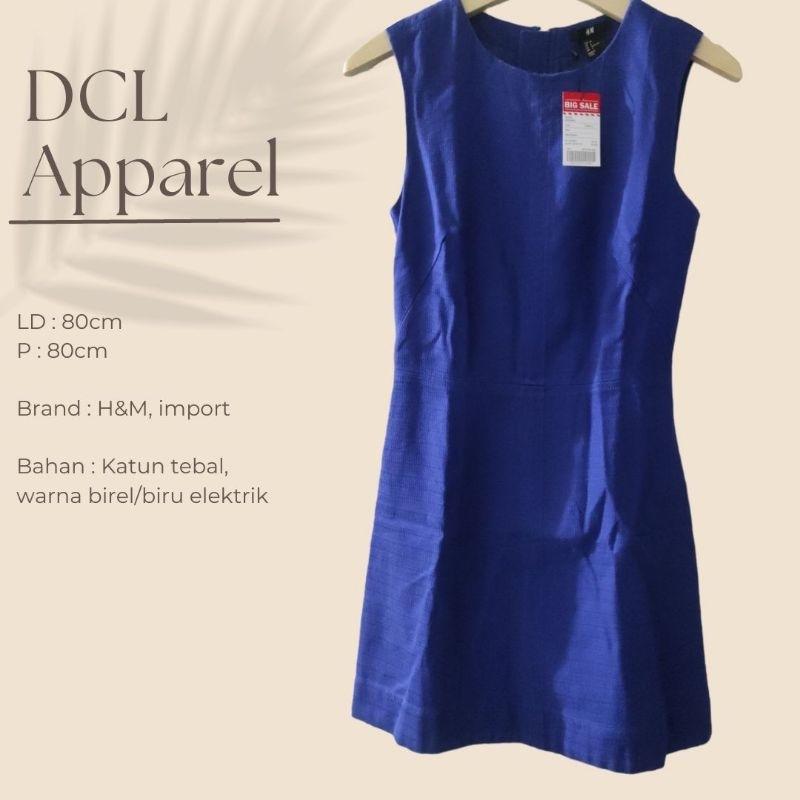 DRESS KUTUNG BIREL/BIRU ELEKTRIK  IMPORT KOREA