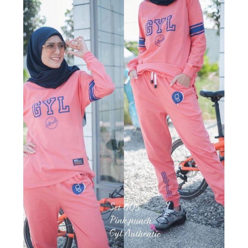 Baju Olahraga Training Wanita Sporty Set Gyl Authentic Ori
