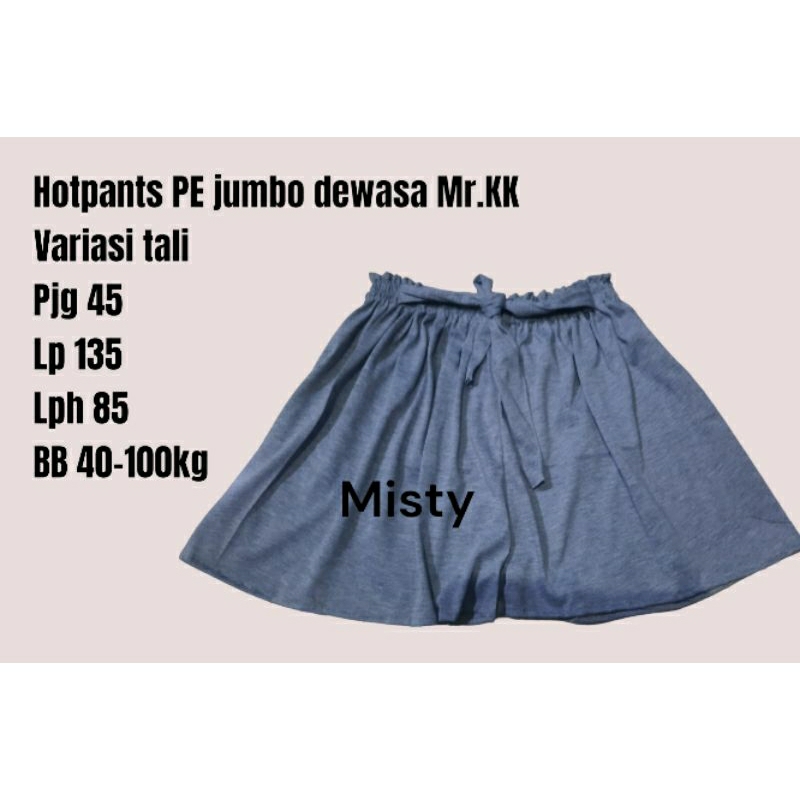 hotpants PE dewasa jumbo variasi tali BB 40-100 KG (paket 3 pcs 47k)