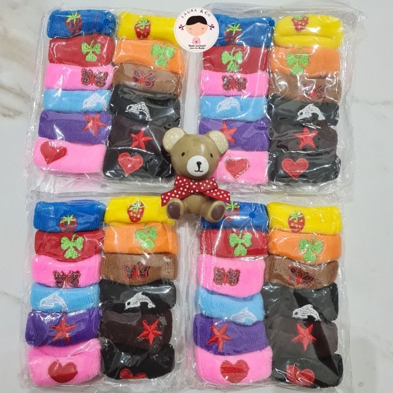 Ikat Rambu Kuncir Bordir Helo Kitty Love 12pc grosir Lusinan