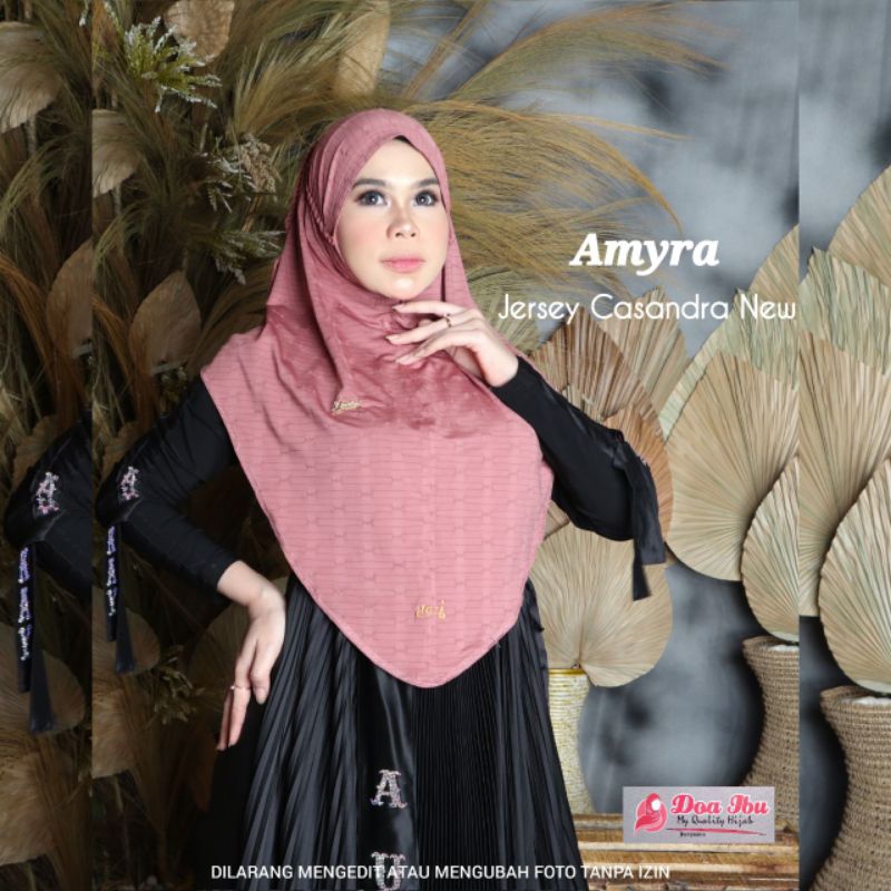 Jilbab doa ibu amyra bergo siria tali tambang jersey casandra new