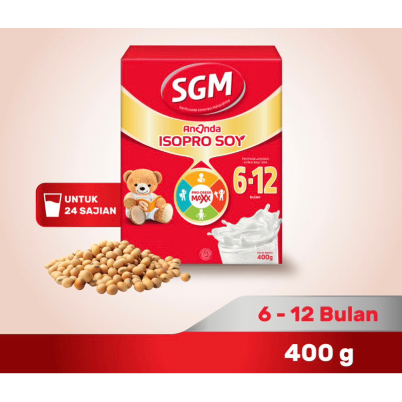 SGM ananda isopro soy 400 gram ( susu bayi 6-12 bulan alergi susu sapi )