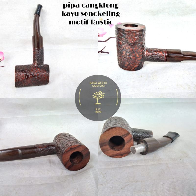 pipa poker rustic kayu sonokeling