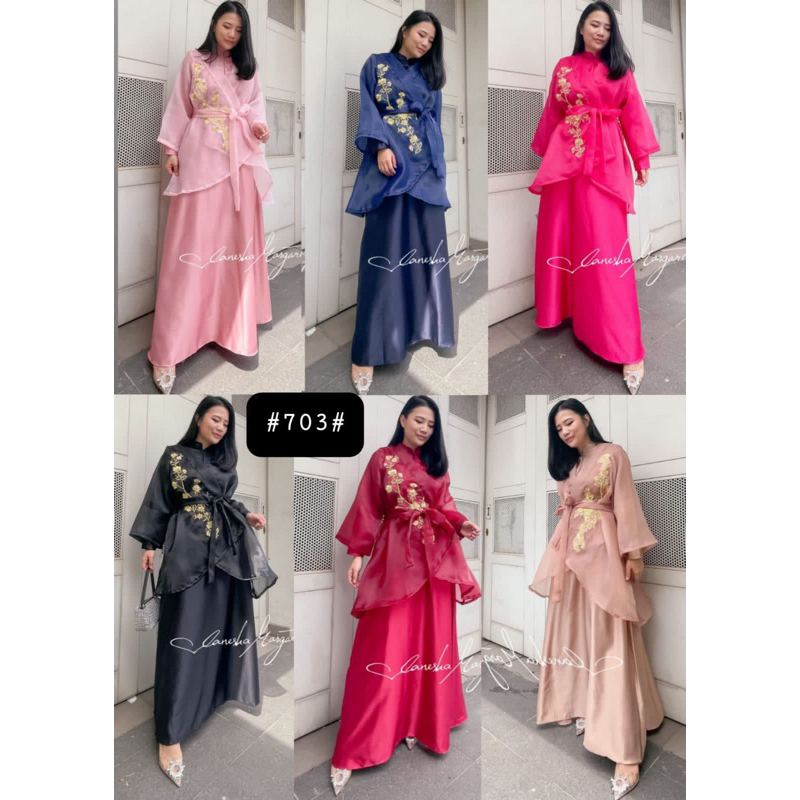 703/Gamis kimono/gamis organza/dress organza