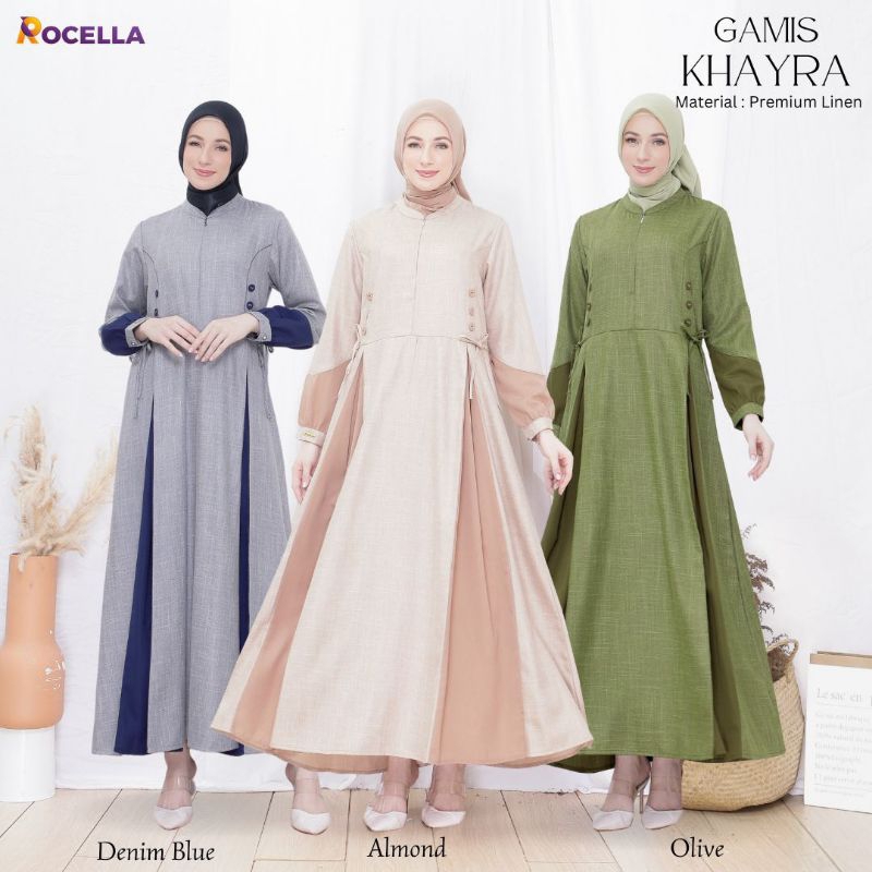 GAMIS KHAYRA BY ROCELLA DRESS CANTIK