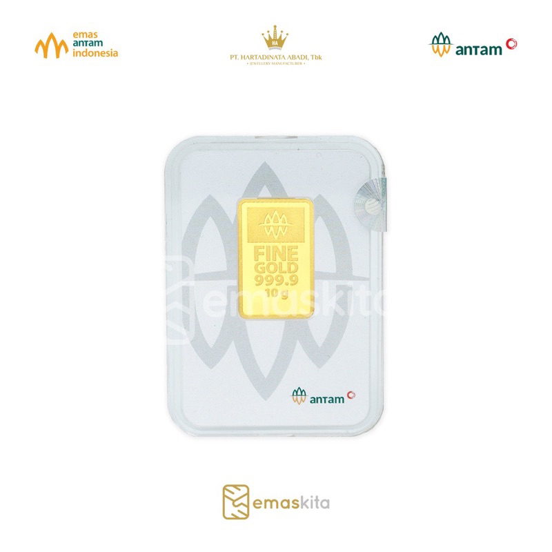 Logam Mulia emas Antam x Hartadinata Emas Kita with Bullionprotect®️ Premium 10 Gr / LM ANTM HRTA 10