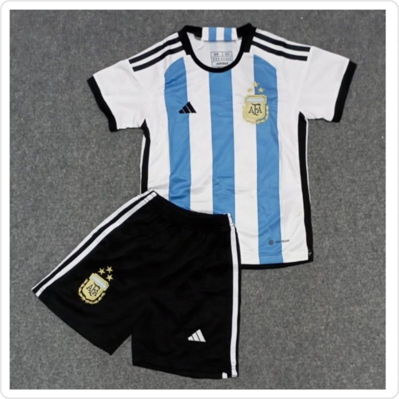 Setelan Anak Argentina / Jersey Bola Argentina Junior / Jersey Kids Import