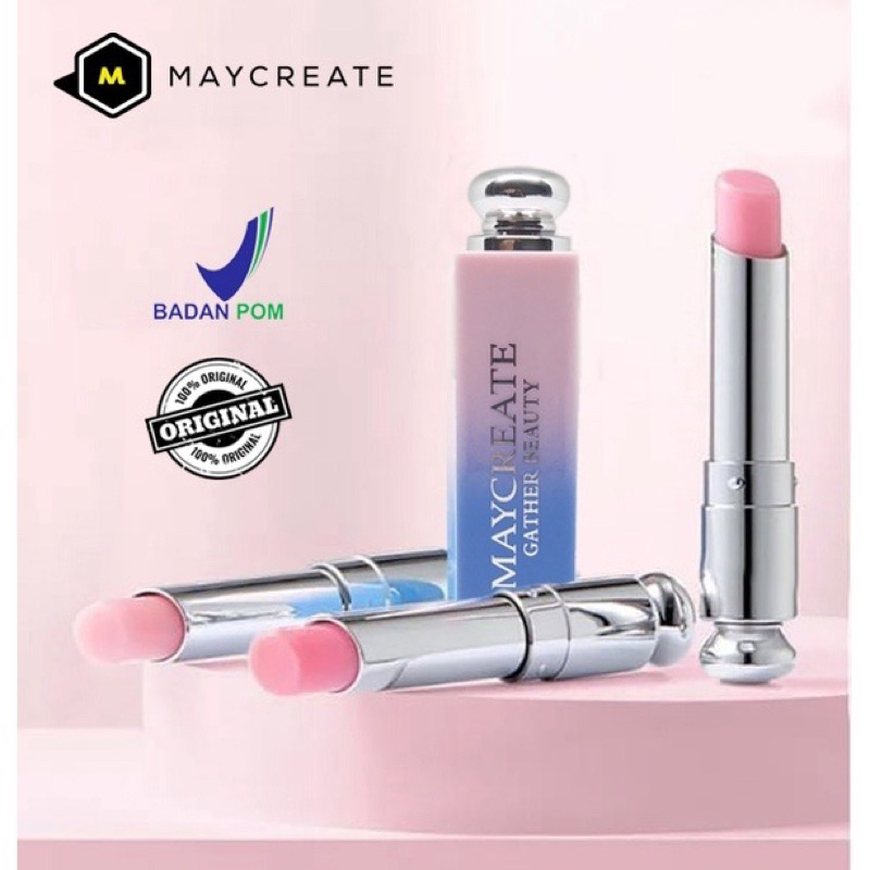 ORI BPOM{Bisa kirim instant COD Medan Termurah}MAYCREATE LIPSTIK KOREA / LIPSTICK VIRAL MOISTURIZING / MAYCREATE LIPBALM PELEMBAB BIBIR NATURAL COLOR CHANGING