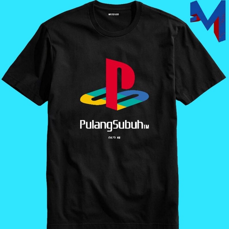Kaos Baju Tshirt Pria Laki Cowok Cewek Perempuan Unisex Dewasa Custom Plesetan Parodi Playstation Pl