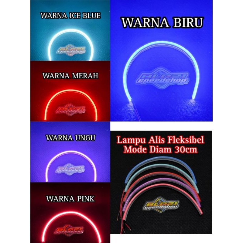 Lampu Alis DRL Fleksibel Elastis Mode Diam 30cm