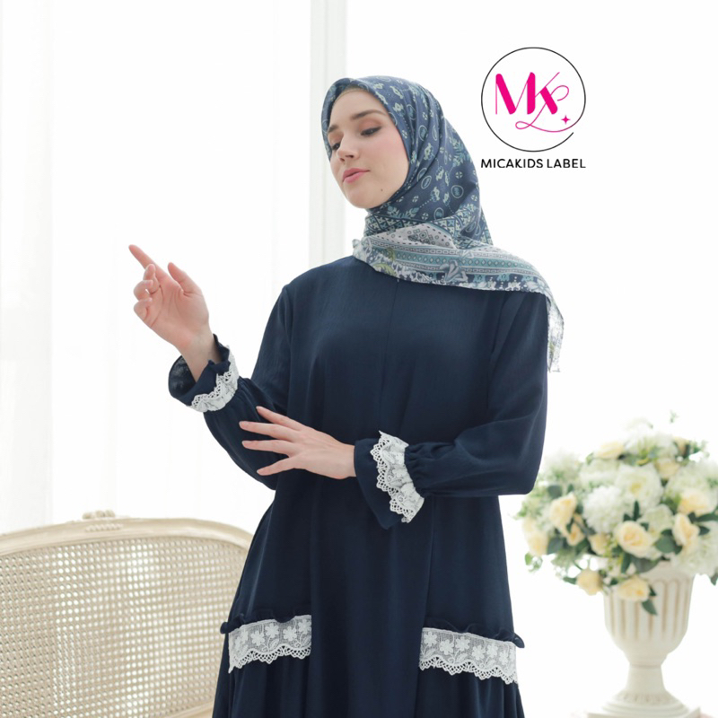 GAMIS POLOS COUPLE IBU DAN ANAK PEREMPUAN GAMIS CRINKLE HAGIA SOPHIA