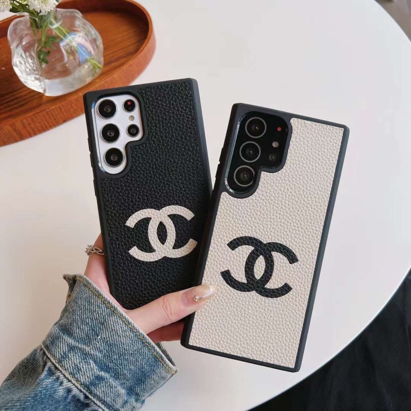 Case Branded Chnl Samsung Galaxy S23 S23 Plus S23 Ultra S22 S21 Note 20 Note 10 S21+ S23+ S22+ S23Ultra Leather Full Cover Casing