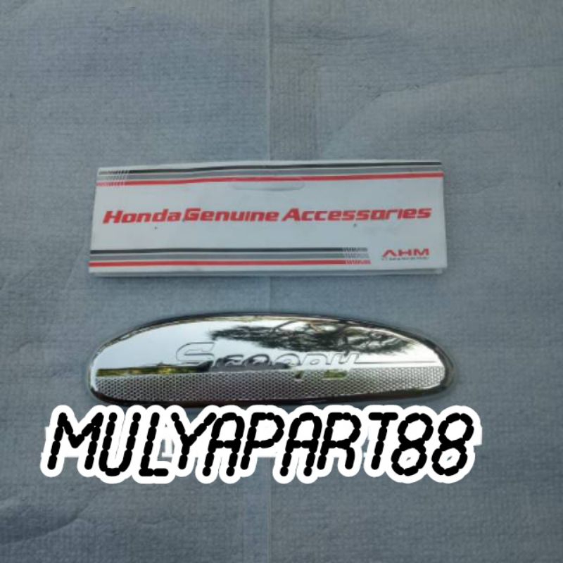 Paket garnish tutup knalpot & garnish box filter SCOOPY FI 2013 2016 ORIGINAL HONDA