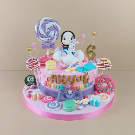 

FIGUR CAKE LOLIPOP / UK 15CM / KUE ULANG TAHUN