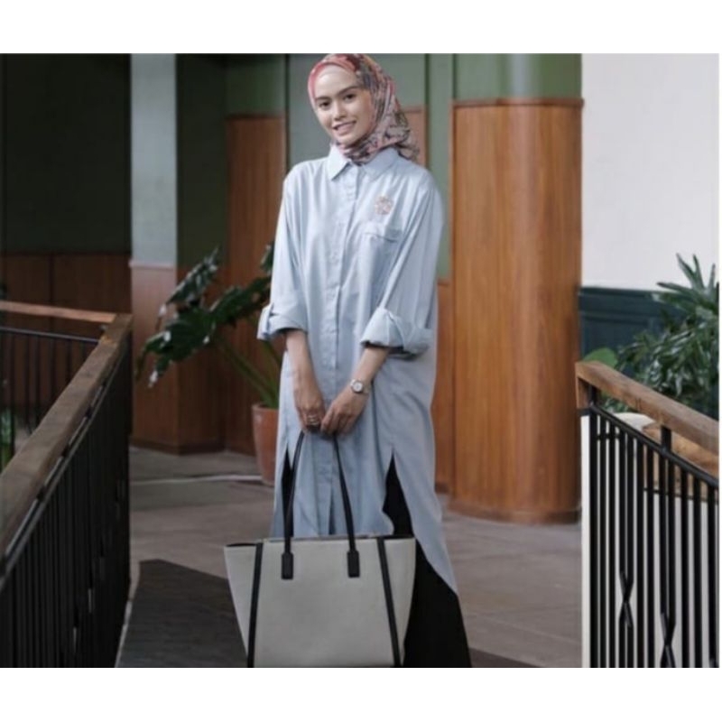 MIDI SHIRT By GONEGANI _ DUSTY BLUE