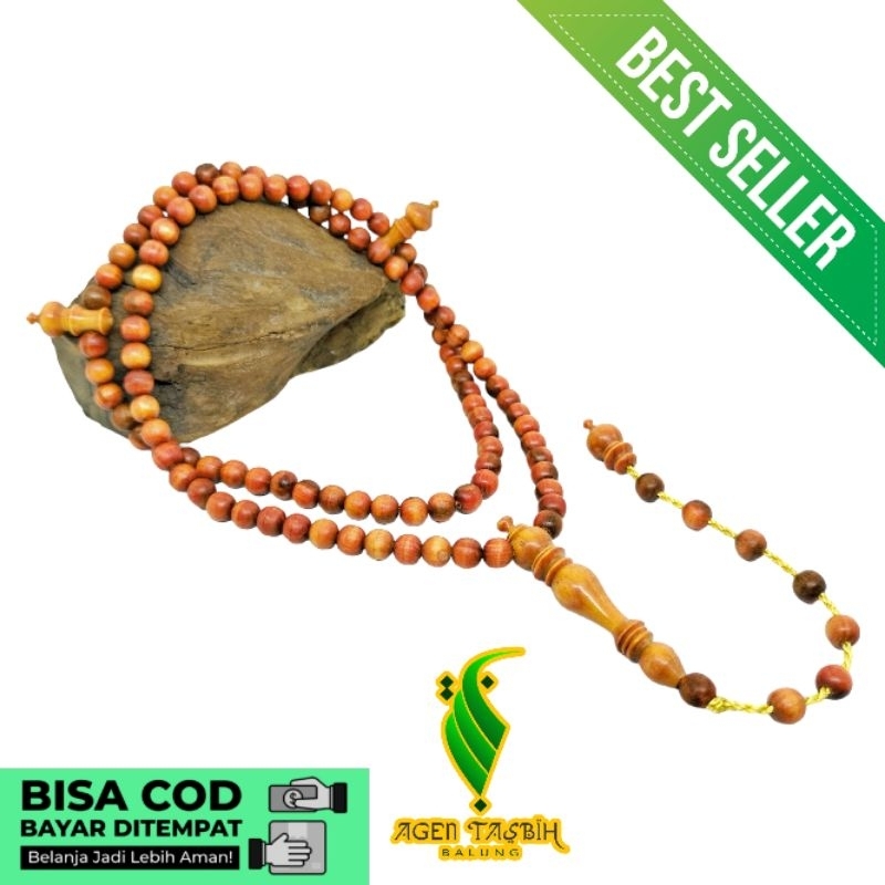 Tasbih Kayu Raja Kayu Agatis Asli Size 6mm, 8mm, ORIGINAL!! Tasbih 99 Butir