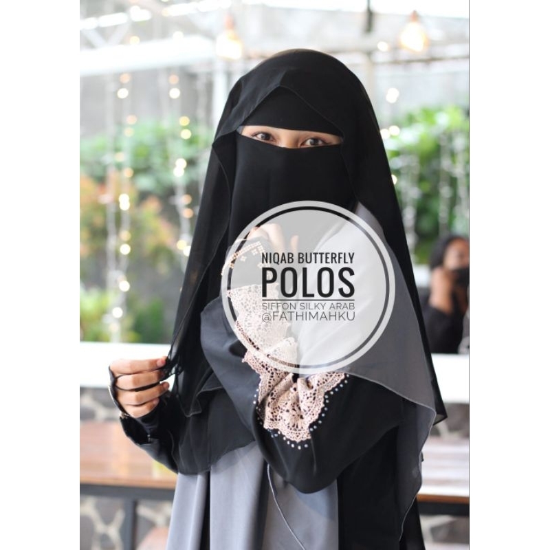 Niqab Butterfly Sifon Silky Arab/Niqob Yaman Butterfly Termurah
