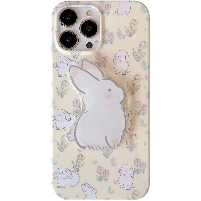 ◤HOT◢ (TERSEDIA SERI 15) Shabby Chic Animal Phone Case with Phone Grip (11 12 13 14 PRO PLUS/MAX PROMAX)