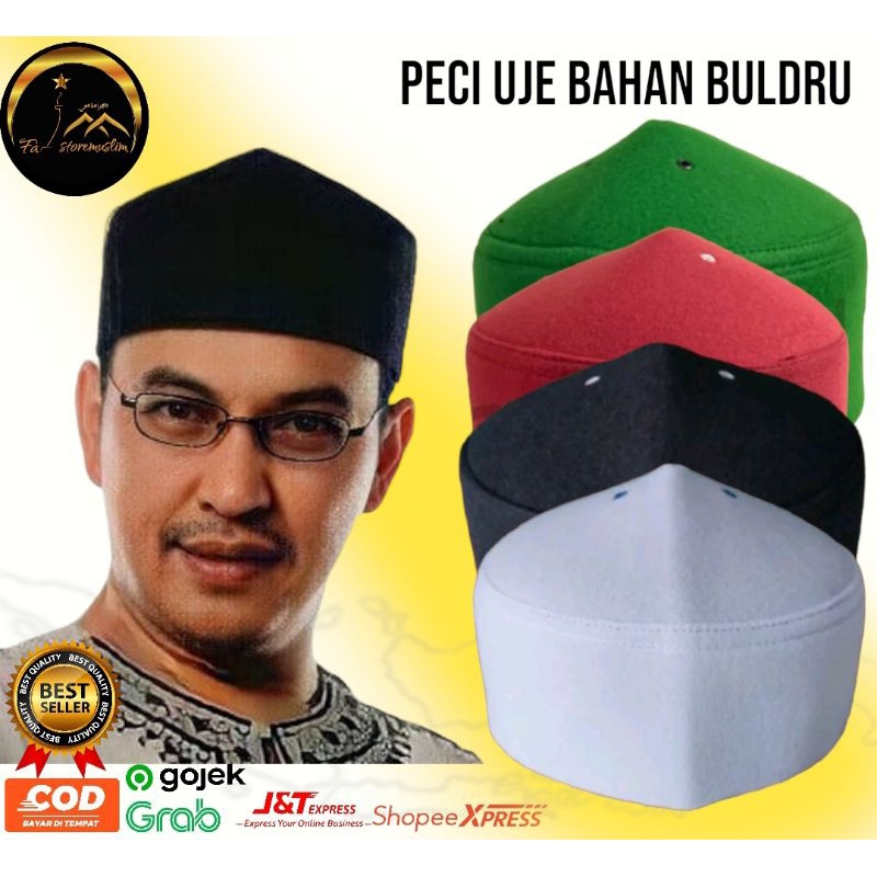 Peci uje / peci mesir / peci polos / peci putih peci polos hitam kopiah songkok peci malasya