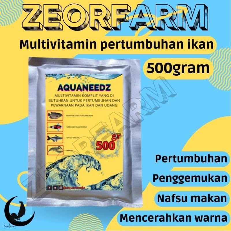 multivitamin pertumbuhan suplemen penggemukan pembesaran ikan pencerah warna koi lohan chana oscar koivita zeorfarm