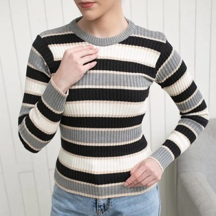 Bica sweater Rajut polet stripe