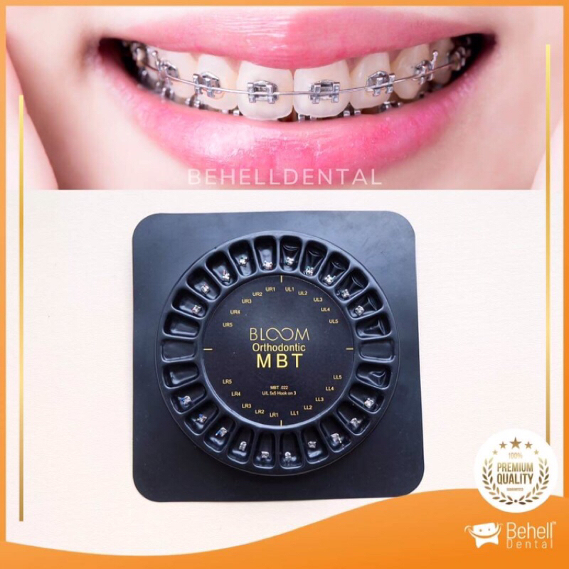 BRACKET BEHEL BLOOM ORTHODONTIC USA MBT 022 hook on 3 - Kawat Braces Perawatan Perbaikan Gigi Metal Metalic - Dental Behelldental Original